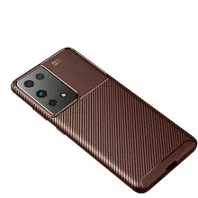Чехол бампер Ipaky Lasy для Samsung Galaxy S21 Ultra Brown (Коричневый)