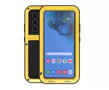 Чехол бампер Love Mei Powerful для Samsung Galaxy S21 Ultra Yellow (Желтый)