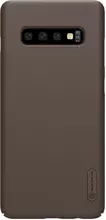 Чехол бампер Nillkin Super Frosted Shield для Samsung Galaxy S10 Brown (Коричневый)