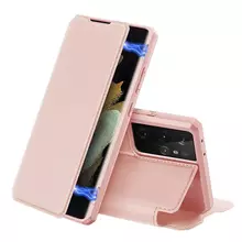 Чехол книжка Dux Ducis Skin X Series Magnetic Flip Case для Samsung Galaxy S21 Plus Pink (Розовый)