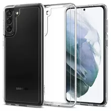 Чехол бампер Spigen Ultra Hybrid для Samsung Galaxy S21 Plus Crystal Clear (Прозрачный) ACS02387