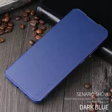 Чехол книжка X-Level Leather для Samsung Galaxy S21 Ultra Blue (Синий)