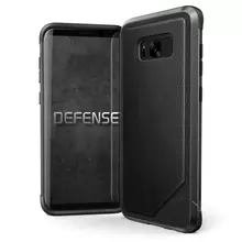 Чехол бампер X-Doria Defense Lux Case для Samsung Galaxy S8 Plus Black Leather (Черная кожа)
