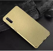 Чехол бампер Anomaly Carbon Case для Samsung Galaxy A70 Gold (Золото)