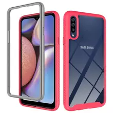 Чехол бампер для Samsung Galaxy A30s Anomaly Hybrid 360 Matte Pink&amp;Gray (Матовый Розовый&amp;Серый)
