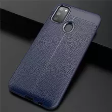 Чехол бампер Anomaly Leather Fit Case для Samsung Galaxy M31 Blue (Синий)