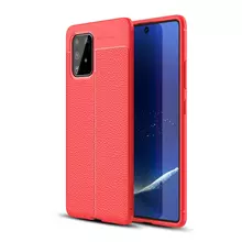 Чехол бампер Anomaly Leather Fit Case для Samsung Galaxy S10 Lite Red (Красный)