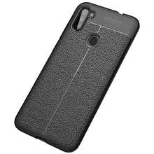 Чехол бампер Anomaly Leather Fit Case для Samsung Galaxy M11 Black (Черный)