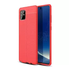 Чехол бампер Anomaly Leather Fit Case для Samsung Galaxy Note 10 Lite Red (Красный)