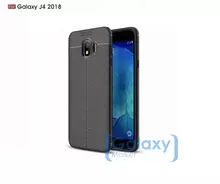 Чехол бампер Anomaly Leather Fit Case для Samsung Galaxy J4 2018 Black (Черный)