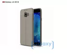 Чехол бампер Anomaly Leather Fit Case для Samsung Galaxy J4 2018 Gray (Серый)