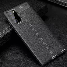 Чехол бампер Anomaly Leather Fit Case для Samsung Galaxy Note 20 Black (Черный)