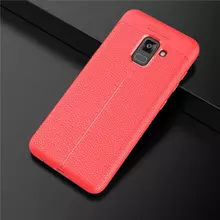 Чехол бампер Anomaly Leather Fit Case для Samsung Galaxy A8 plus Red (Красный)