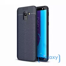 Чехол бампер Anomaly Leather Fit Case для Samsung Galaxy A6 2018 Blue (Синий)