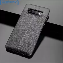 Чехол бампер Anomaly Leather Fit Series для Samsung Galaxy S10 Plus Black (Черный)