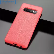 Чехол бампер Anomaly Leather Fit Series для Samsung Galaxy S10 Plus Red (Красный)