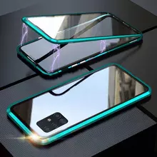 Чехол бампер для Samsung Galaxy A51 Anomaly Magnetic 360 With Glass Green (Зеленый)