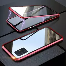 Чехол бампер для Samsung Galaxy A71 Anomaly Magnetic 360 With Glass Red (Красный)