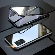 Чехол бампер для Samsung Galaxy A71 Anomaly Magnetic 360 With Glass Black (Черный)