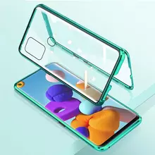 Чехол бампер Anomaly Magnetic 360 With Glass для Samsung Galaxy M21 Green (Зеленый)