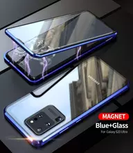 Чехол бампер Anomaly Magnetic 360 With Glass для Samsung Galaxy S20 Ultra Blue (Синий)