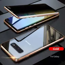 Чехол бампер Anomaly Magnetic 360 With Glass для Samsung Galaxy S10 Gold (Золотой)