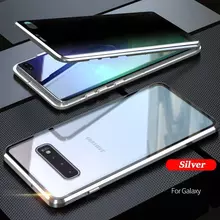 Чехол бампер Anomaly Magnetic 360 With Glass для Samsung Galaxy S10 Silver (Серебристый)