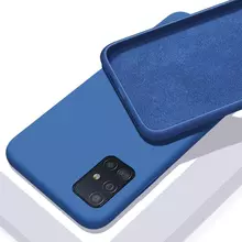 Чехол бампер Anomaly Silicone для Samsung Galaxy A41 Blue (Синий)