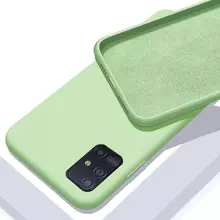 Чехол бампер Anomaly Silicone для Samsung Galaxy M51 Light Green (Светло-зеленый)
