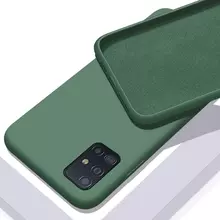 Чехол бампер Anomaly Silicone для Samsung Galaxy A71 Dark Green (Темно-зеленый)