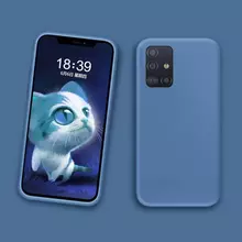 Чехол бампер Anomaly Silicone для Samsung Galaxy A31 Blue (Синий)