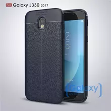 Чехол бампер Anomaly Leather Fit Case для Samsung Galaxy J3 2017 Blue (Синий)