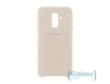 Оригинальный Чехол бампер Samsung Dual Layer Cover EF-PA605CFEGRU для Samsung Galaxy A6 Plus 2018 Gold (Золотой)