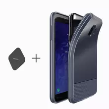 Чехол бампер Dux Ducis Carbon Magnetic Case для Samsung Galaxy J4 2018 Navy Blue (Синий)