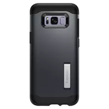 Чехол бампер Spigen Case Slim Armor для Samsung Galaxy S8 Gunmetal (Оружейный Металл)