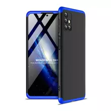 Чехол бампер GKK Dual Armor для Samsung Galaxy M31s Black\Blue (Черный\Синий)