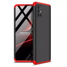 Чехол бампер GKK Dual Armor для Samsung Galaxy A51 Black\Red (Черный\Красный)