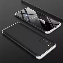 Чехол бампер GKK Dual Armor для Samsung Galaxy S20 Plus Black\Silver (Черный\Серебристый)