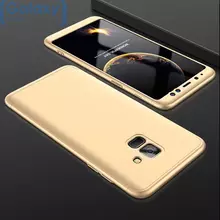 Чехол бампер GKK Dual Armor Case для Samsung Galaxy A8 Luxery Gold (Золотой)