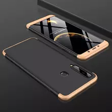 Чехол бампер GKK Armor Dual Case для Samsung Galaxy A9 2018 Black/Gold (Черный/Золотой)