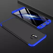 Чехол бампер GKK Dual Armor Case для Samsung Galaxy J4 (2018) Black\Blue (Черный\Синий)