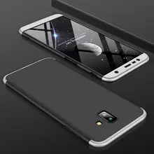 Чехол бампер GKK Dual Armor Case для Samsung Galaxy J6 Plus (2018) Black\Silver (Черный\Серебристый)