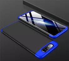 Чехол бампер GKK Dual Armor для Samsung Galaxy A90 Black\Blue (Черный\Синий)