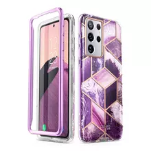 Чехол бампер i-Blason Cosmo для Samsung Galaxy S21 Ultra Marble Purple (Мрамор Фиолетовый) 843439136267