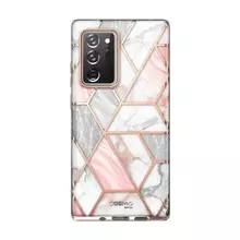 Чехол бампер i-Blason Cosmo для Samsung Galaxy Note 20 Ultra Marble Pink (Мрамор Розовый) 843439132450