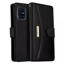 Чехол книжка IDOOLS Luxury Case для Samsung Galaxy A51 Black (Черный)