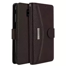 Чехол книжка IDOOLS Luxury Case для Samsung Galaxy J4 Prime Deep brown (Темно-коричневый)