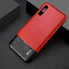 Чехол бампер Imak Leather Fit для Samsung Galaxy A30s Black\Red (Черный\Красный)
