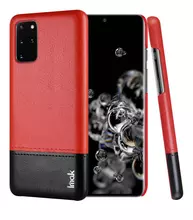 Чехол бампер Imak Leather Fit для Samsung Galaxy S20 Plus Black\Red (Черный\Красный)