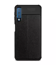 Чехол бампер Imak TPU Leather Pattern для Samsung Galaxy A30s Black (Черный)
